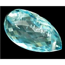 2.5ct RARE Flashing Briolette Sky Blue Aqumarine VS RETAIL $1550 (GEM-4607B)