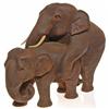 Image 3 : Loving Elephants Handcarved in Teak  (CLB-112)