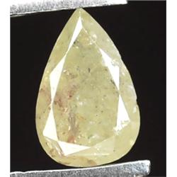.60ct RARE Pear Cut Unheated Light Yellow Diamond RETAIL $5550 (GEM-7174)