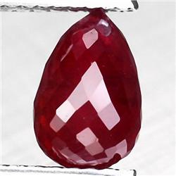 3.4ct RARE Lustrous Briolette Red Mozambique Garnet VVS RETAIL $1350 (GEM-4611B)