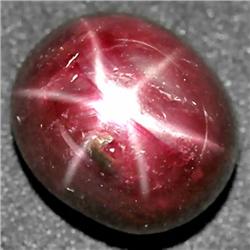 4.04ct RARE Oval Cab 6 Rsas 100% Natural  Rich Red Star Ruby RETAIL $2150 (GEM-7566)