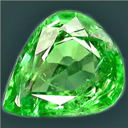 0.99ct VERY RARE Green Tsavorite Garnet Tanzania Untreated Pear VS RETAIL $3550 (GEM-7497)