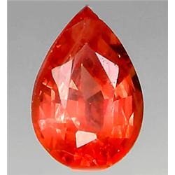 1.19ct RARE Pear Cut Orange Red Padparascha Sapphire VS RETAIL $1050 (GEM-7275)