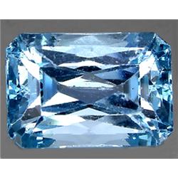 Vvs 7.88ct RARE Oct RARE agon Cut Top AAA Light Blue Topaz RETAIL $800 (GEM-7333)