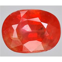 1.54ct RARE Oval Cut Orange Red Padparascha Sapphire Nigeria RETAIL $1550 (GEM-7356)