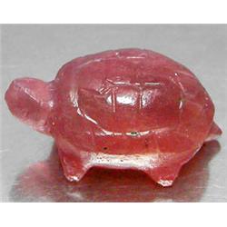 10.95ct Hand Carved Pinkish Red Ruby Turtle  RETAIL $1050 (GEM-7491)