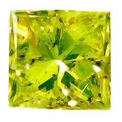 0.36ct RARE Top Quality Natural Nice Yellow Diamond Square RETAIL $3700 (GEM-7835)