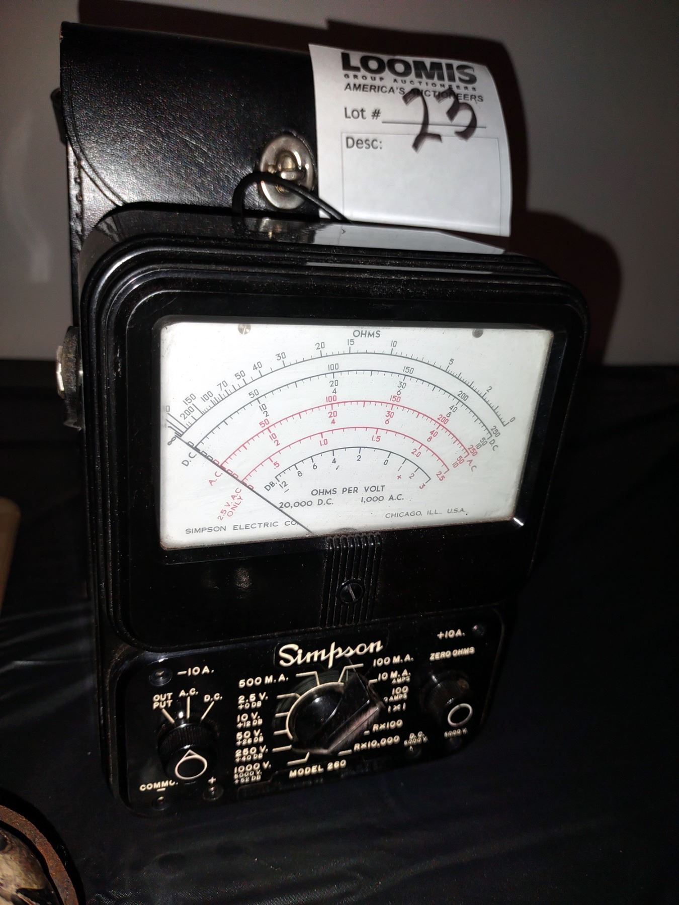 LIKE-NEW SIMPSON ANALOG MULTIMETER, CASE INCLUDED / COST $480.00 NEW AT ...