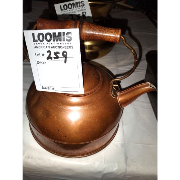 ANTIQUE COPPER TEA KETTLE