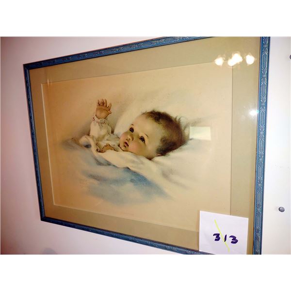 "AWAKENING" BY BESSIE PEASE GUTMANN FRAMED PRINT