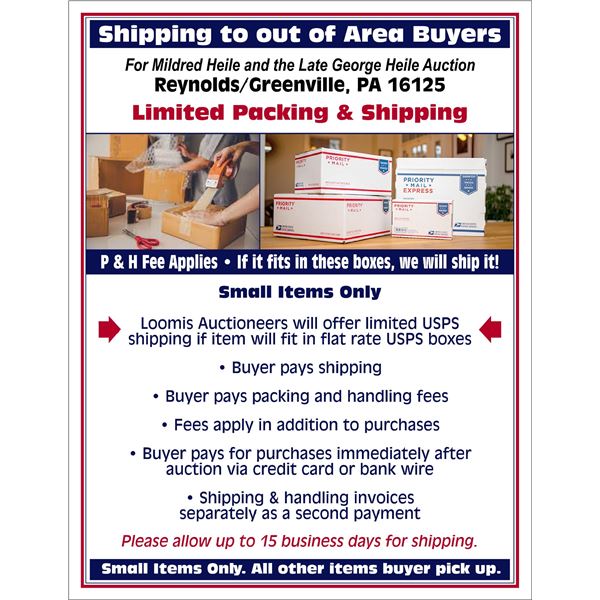 SHIPPING TO OUT OF AREA BUYERS