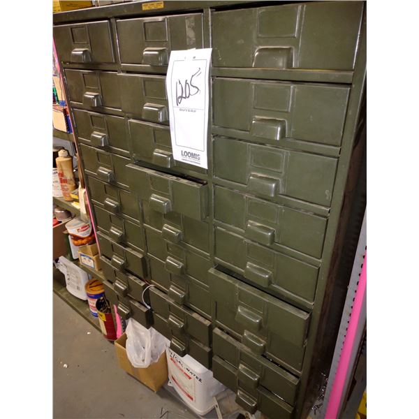 VINTAGE HOBART 27 DRAWER METAL SHOP CABINET, IN VERY GOOD CONDITION