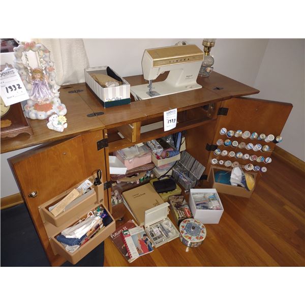 SEWING MACHINE AND CONTENTS