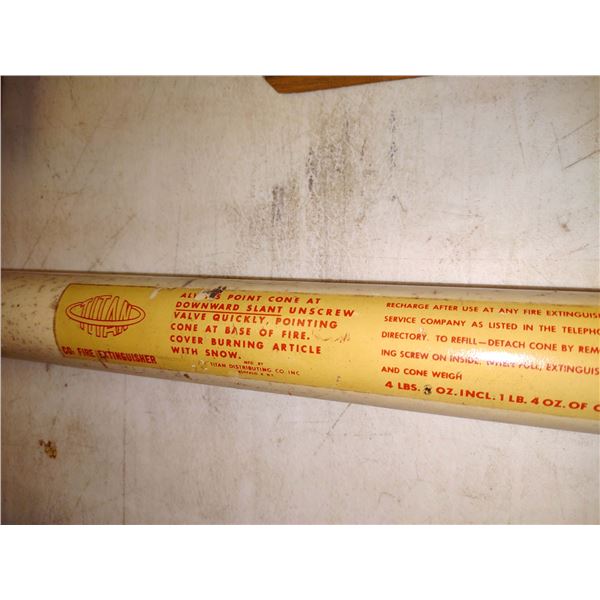 TITAN FIRE EXTINGUISHER AND HELMET