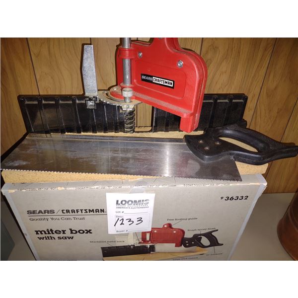 SEARS MITER BOX W/ SAW