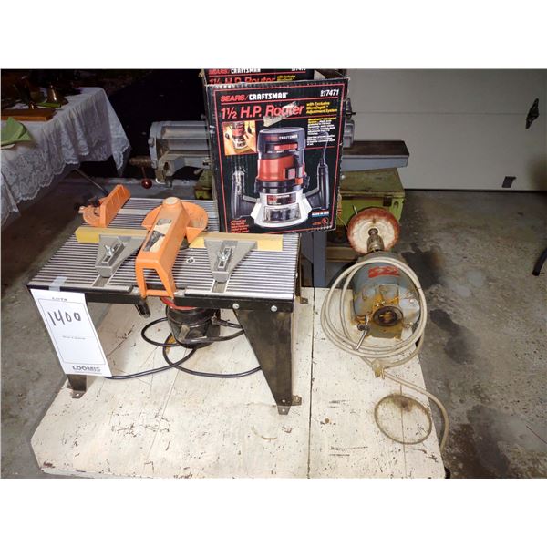 CRAFTSMAN ROUTER SABRE SAW TABLE W/ ROUTER AND BUFFER
