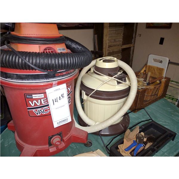 BUNDLE LOT: 2 WET/DRY VACS (WORK) / VINTAGE GOLF CLUBS