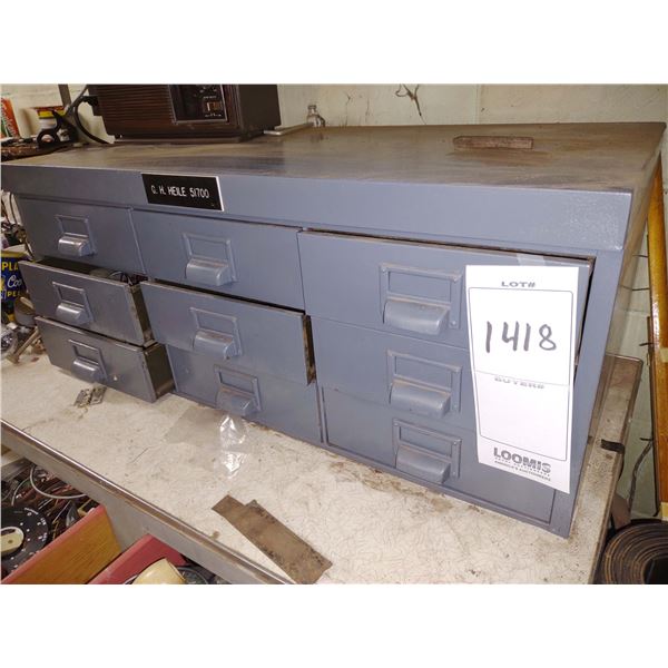 6 DRAWER VINTAGE METAL (CONTENTS NOT INCLUDED)