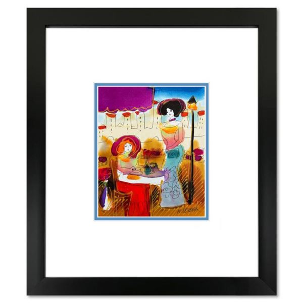 Moshe Leider, Framed Original Mixed Media Watercolor Painting, Hand Signed with Letter of Authentici