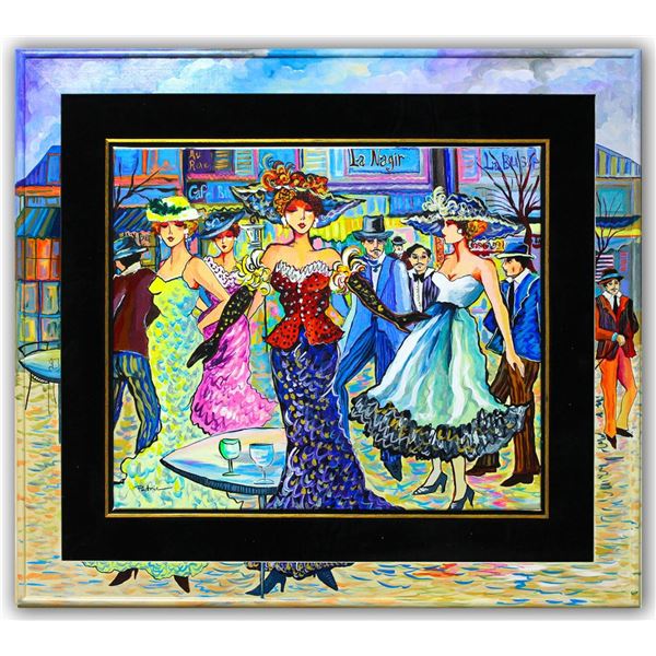 Patricia Govezensky- Original Acrylic with Hand Painted Frame "Vacation Time"