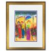 Image 1 : Moshe Leider, Framed Original Mixed Media Watercolor Painting, Hand Signed with Letter of Authentici