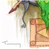 Image 2 : Itzchak Tarkay (1935-2012), Original Mixed Media Watercolor, Hand Signed with Certificate of Authent