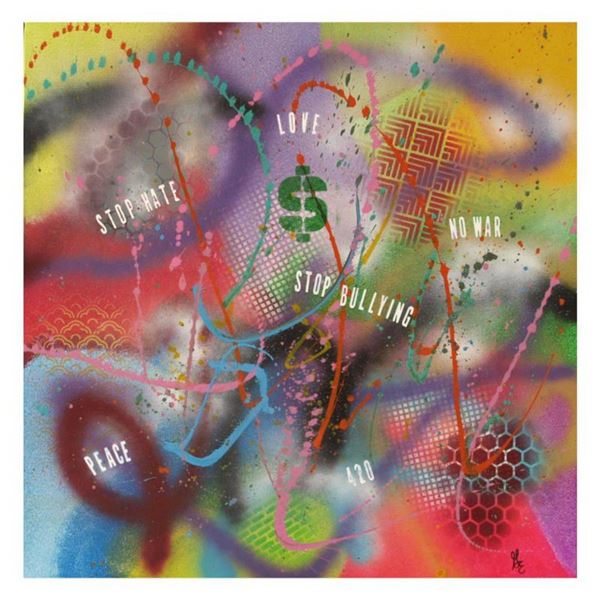 George Marlowe, "Graffiti XII" Original Acrylic Painting on Gallery Wrapped Canvas, Hand Signed with