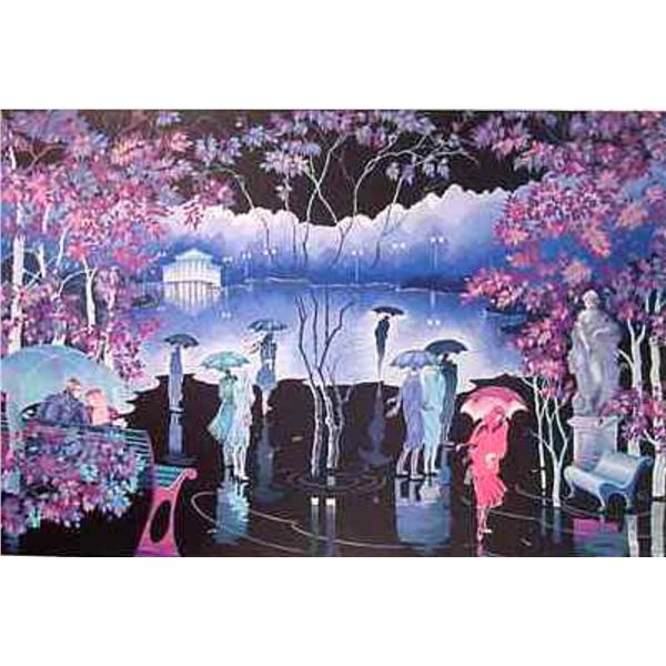 Zina Roitman- Original Serigraph "Rainy Night"