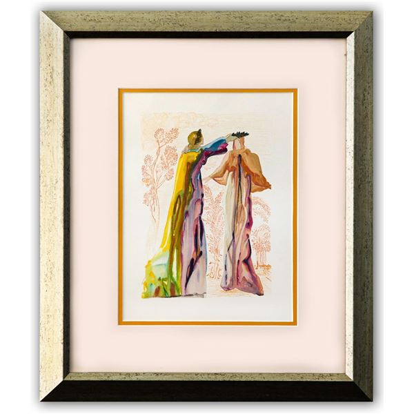 Salvador Dali- Original Color Woodcut on B.F.K. Rives Paper "Purgatory 27"