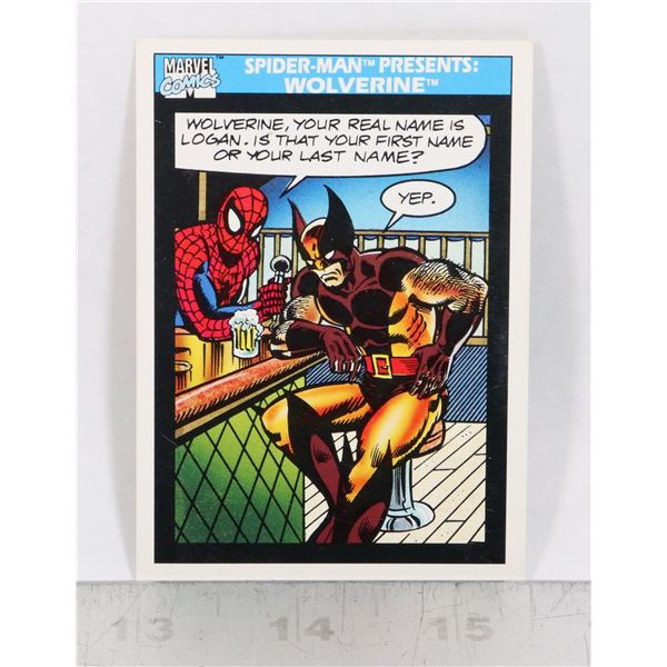 MARVEL CARDS 1990 SPIDERMAN PRESENTS WOLVERINE#160