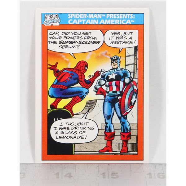 MARVEL CARDS 1990 SPIDERMAN CAPTAIN AMERICA #157