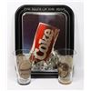 COLLECTORS COCA COLA 2 GLASSES WITH TRAY