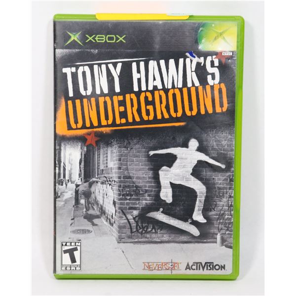 XBOX GAME TOM HAWK'S UNDERGROUND