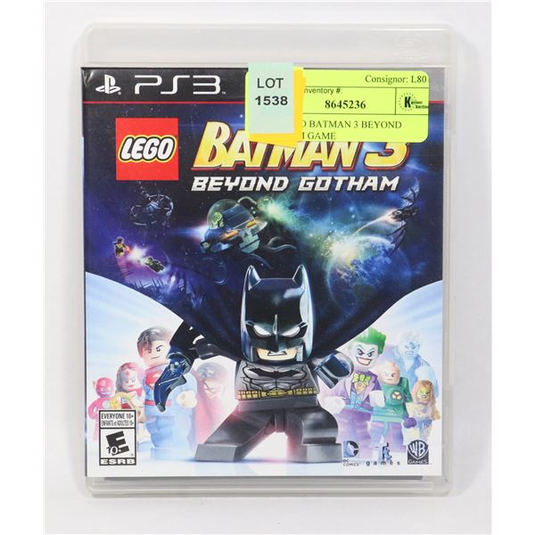 PS3 LEGO BATMAN 3 BEYOND GOTHAM GAME