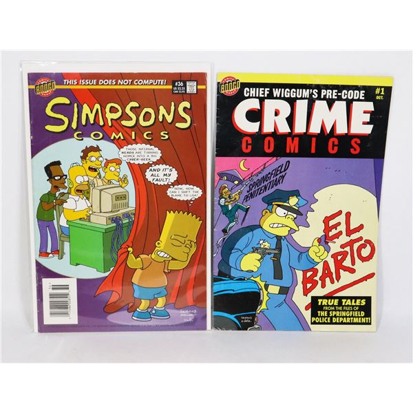 LOT OF 2 SIMPSONS COMICS