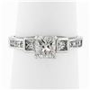 Image 3 : Estate 18k White Gold 1.42 ctw GIA Certified Radiant Diamond Engagement Ring