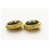 Image 3 : Chanel Gold-tone Metal CC Black Enamel Logo Clip-on Earrings