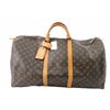 Image 1 : Louis Vuitton Brown Monogram Canvas Leather Keepall 60 cm Duffle Bag Luggage