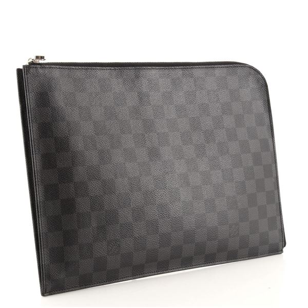 Louis Vuitton Damier Graphite Zip Around Pochette Jour GM Pouch