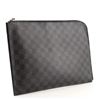 Image 1 : Louis Vuitton Damier Graphite Zip Around Pochette Jour GM Pouch