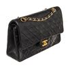 Image 8 : Chanel Black Leather Medium Double Flap Shoulder Bag