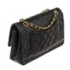 Image 9 : Chanel Black Leather Medium Double Flap Shoulder Bag