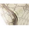 Image 3 : Gucci Vintage Beige GG Monogram Canvas Leather Web Sherry Boston Bag