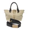 Image 1 : Chloe Gray Black Calfskin Leather Two-tone Baylee Medium Tote Bag