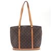 Image 1 : Louis Vuitton Brown Monogram Canvas Leather Babylone Tote Bag