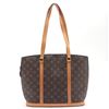 Image 2 : Louis Vuitton Brown Monogram Canvas Leather Babylone Tote Bag