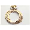 Image 5 : Chanel Gold-tone Metal CC Ring Pendant Turn-lock Chain Necklace