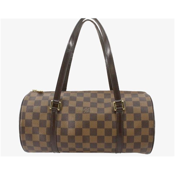Louis Vuitton Damier Ebene Canvas Leather Papillon 30 cm Shoulder Bag