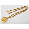 Image 1 : Chanel Gold-tone Metal CC Rope Charm Pendant Necklace