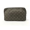 Image 1 : Louis Vuitton Brown Monogram Canvas Leather Toilette Trousse 28 cm Pouch Bag